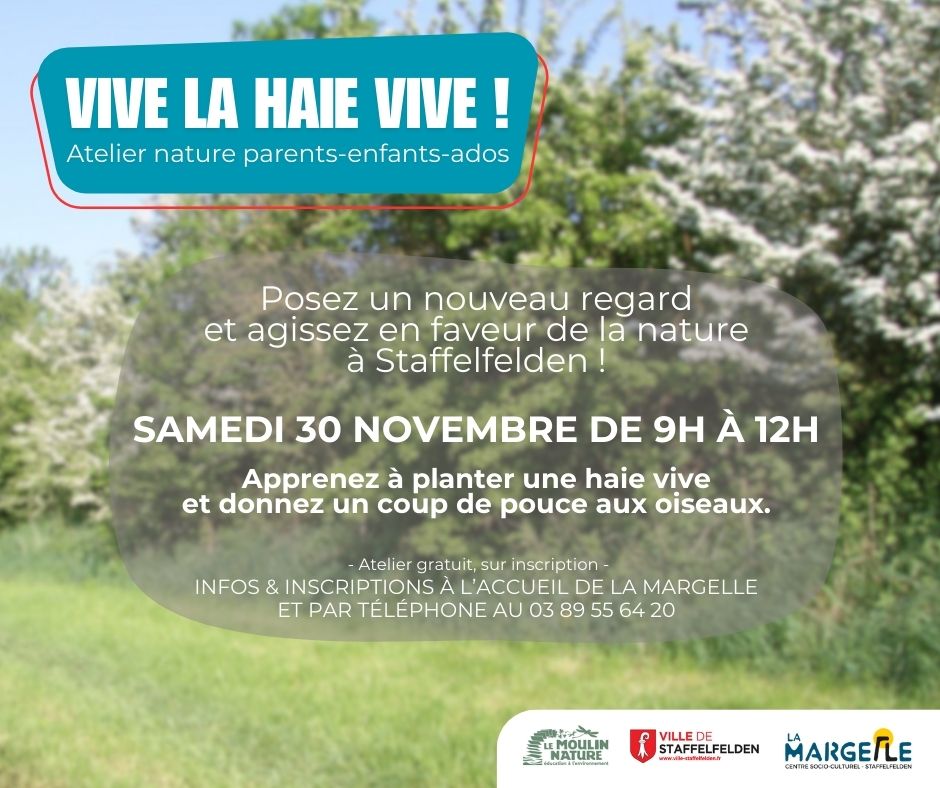 [Reporté] Vive la haie vive ! [Atelier nature parents/enfants/ados]