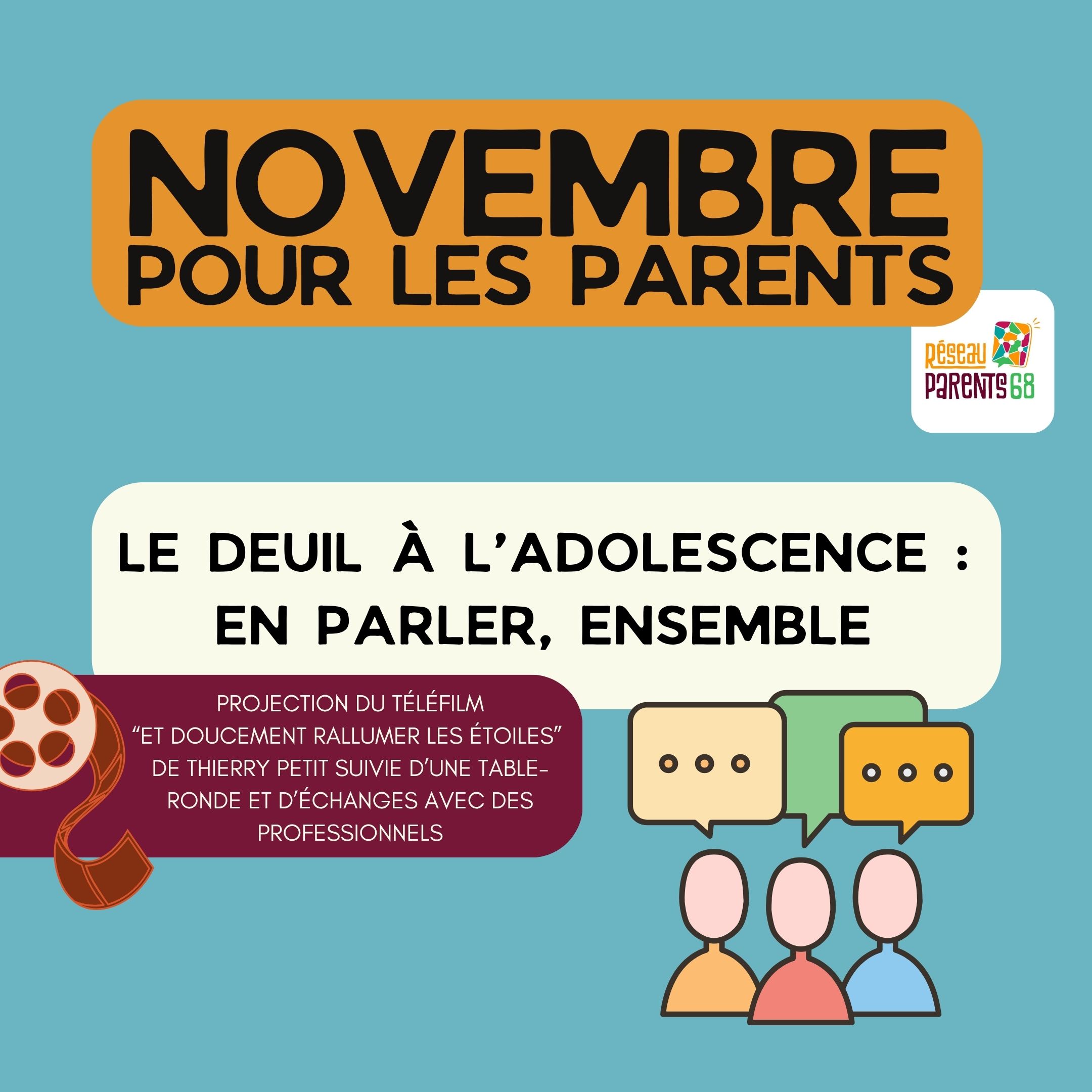 Novembre pour les parents : le deuil à l'adolescence, en parler, ensemble