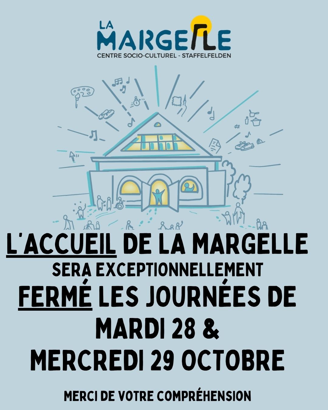 Fermeture exceptionnelle de l'accueil du CSC