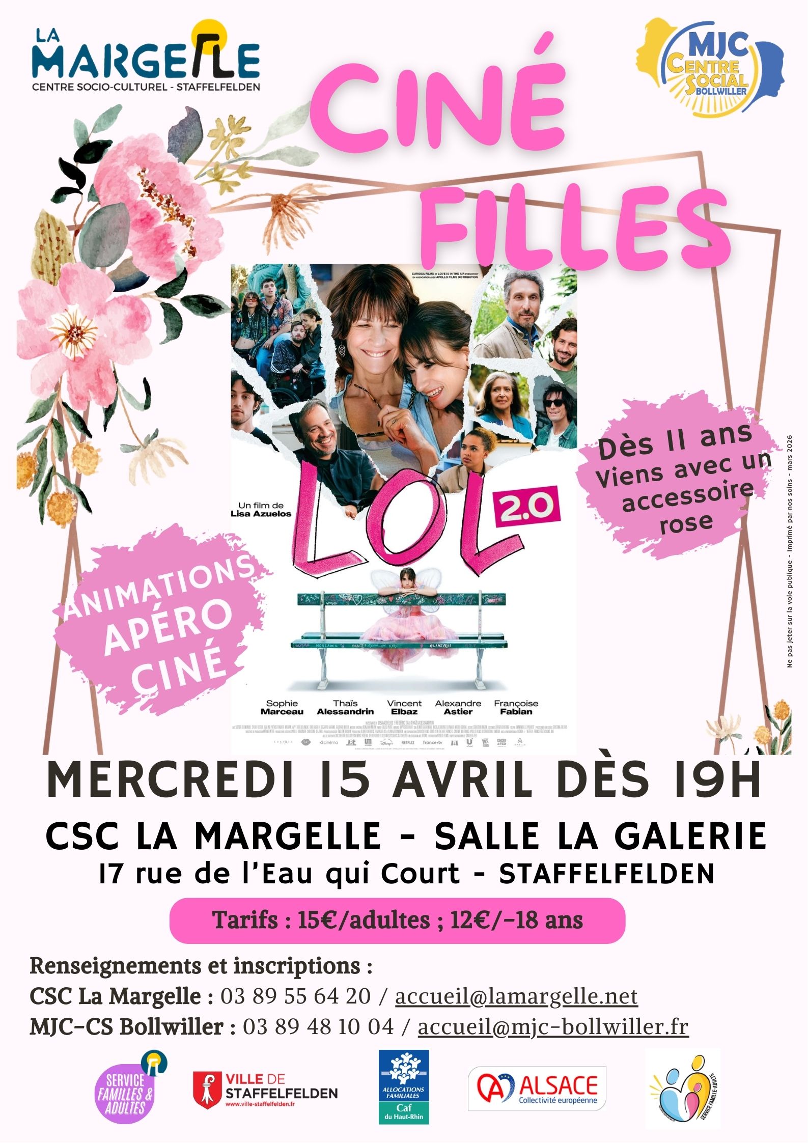 Soirée cinéma 100% Filles : LOL 2.0