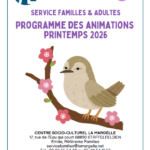 Service Adultes & Familles - animations de printemps 2026
