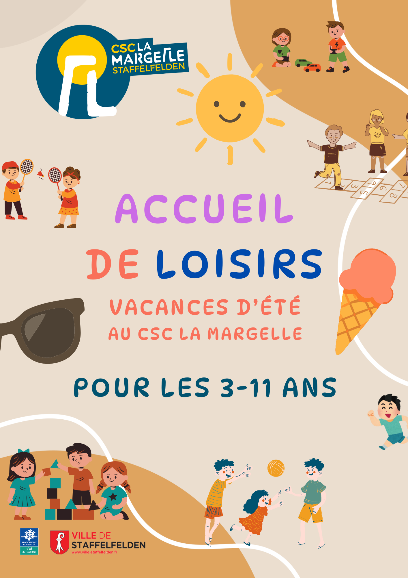 Inscriptions aux accueils de loisirs des vacances d'été (3/11ans)