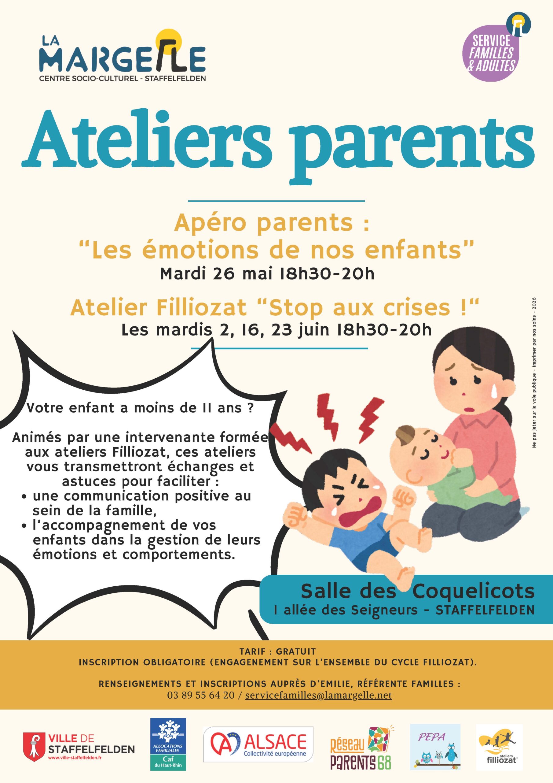 L'atelier des parents : ateliers Filliozat "stop aux crises !"