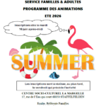 Service Adultes & Familles - programme des animations | été 2026