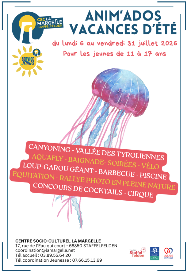 Anim'Ados - programme des vacances d'été 2026