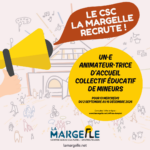 La Margelle recrute un·e animateur·trice d'Accueil Collectif Éducatif de Mineurs pour les Mercredis Loisirs