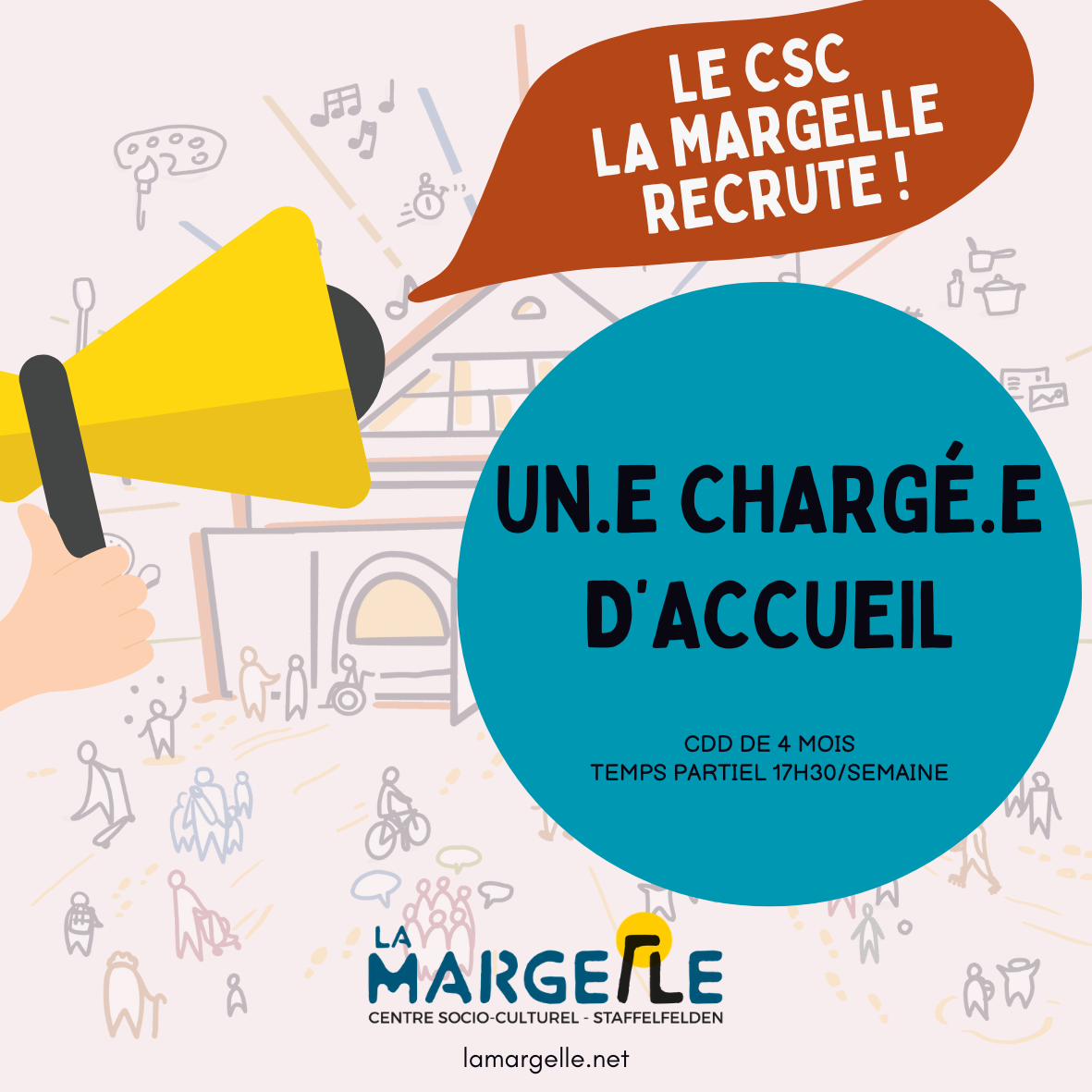 La Margelle recrute un.e chargé.e d’accueil
