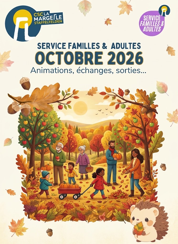 Service Adultes & Familles - les rendez-vous d'octobre